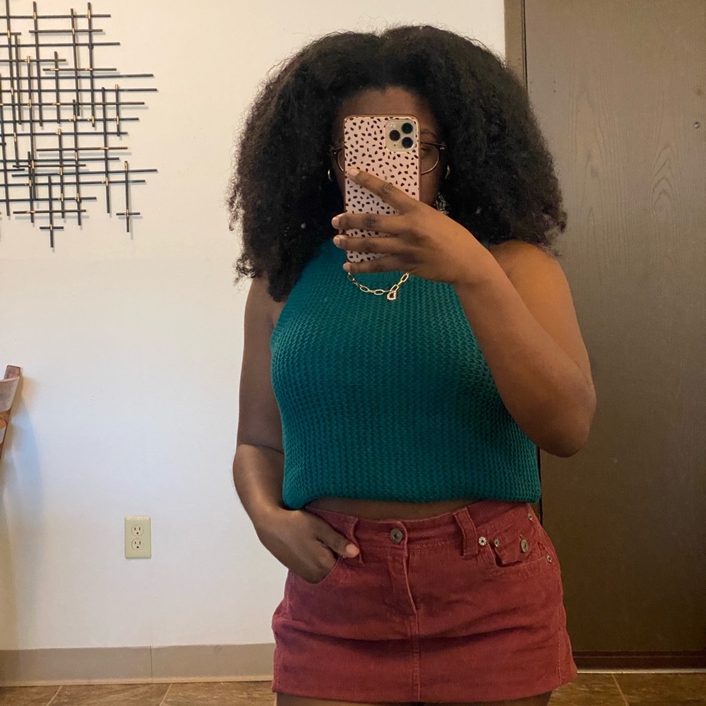 Anthropologie Turquoise Knit Tank